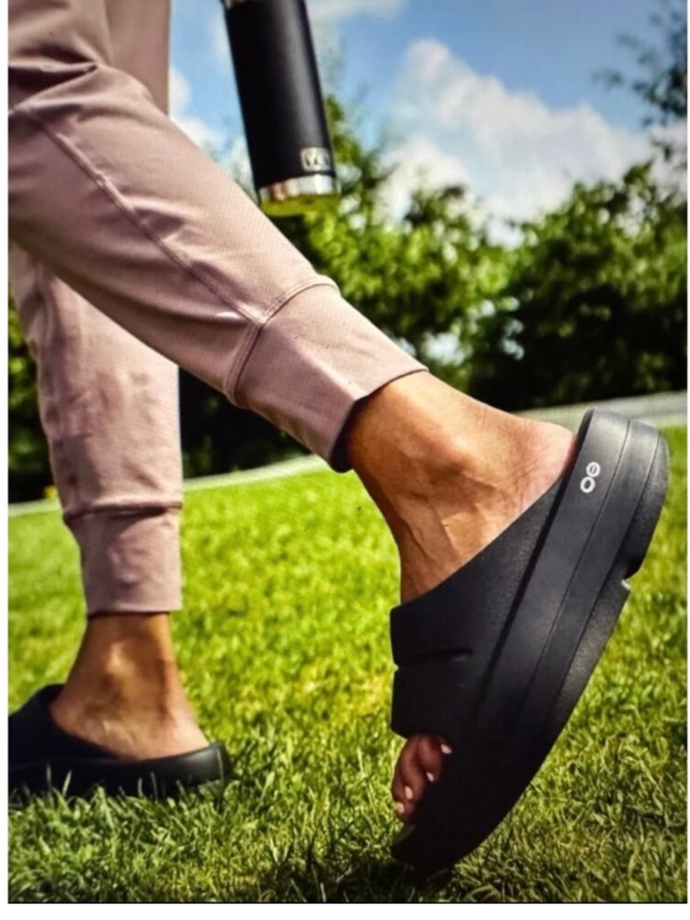 Oofos Ooahh Slides Black Size 8/10/41